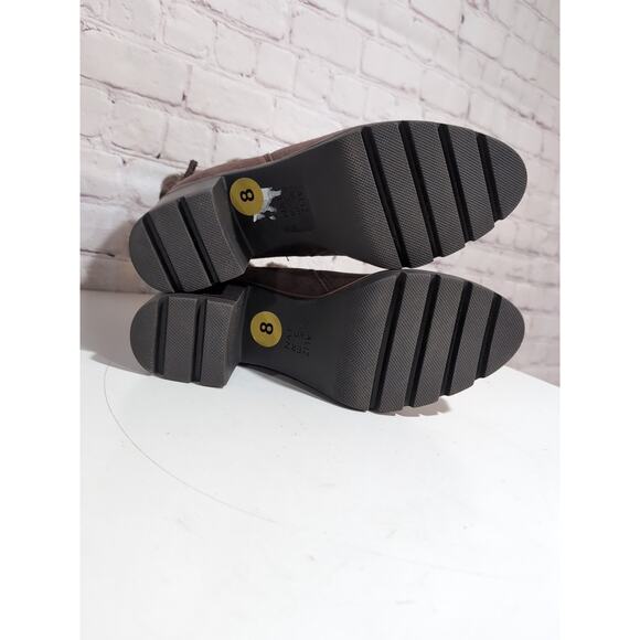 Naturalizer Women's Valene Brown Suede Heeled Booties Ankle Boot Size 8 Faux Fur - Picture 11 of 15